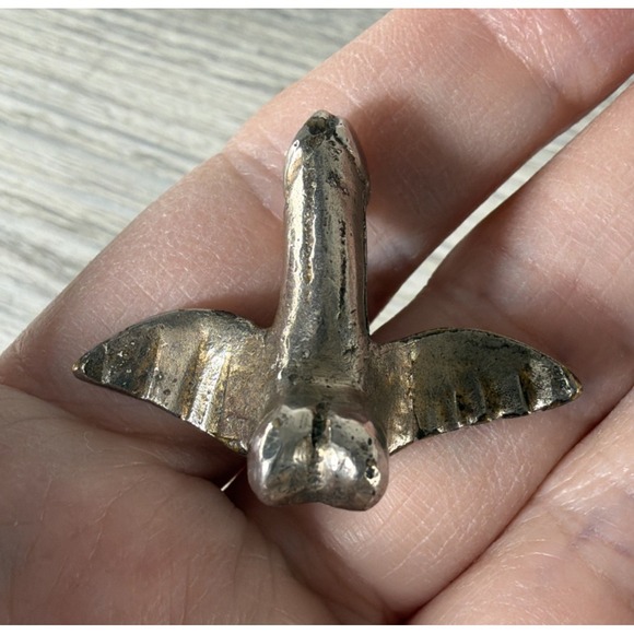 Vintage Winged Phallus Penis Flying Dick Roman Good Luck Symbol Fascinus Charm - Picture 7 of 8